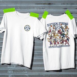 SEC Mascots Southeastern Conference Game Day Bask shirt tee retro PM